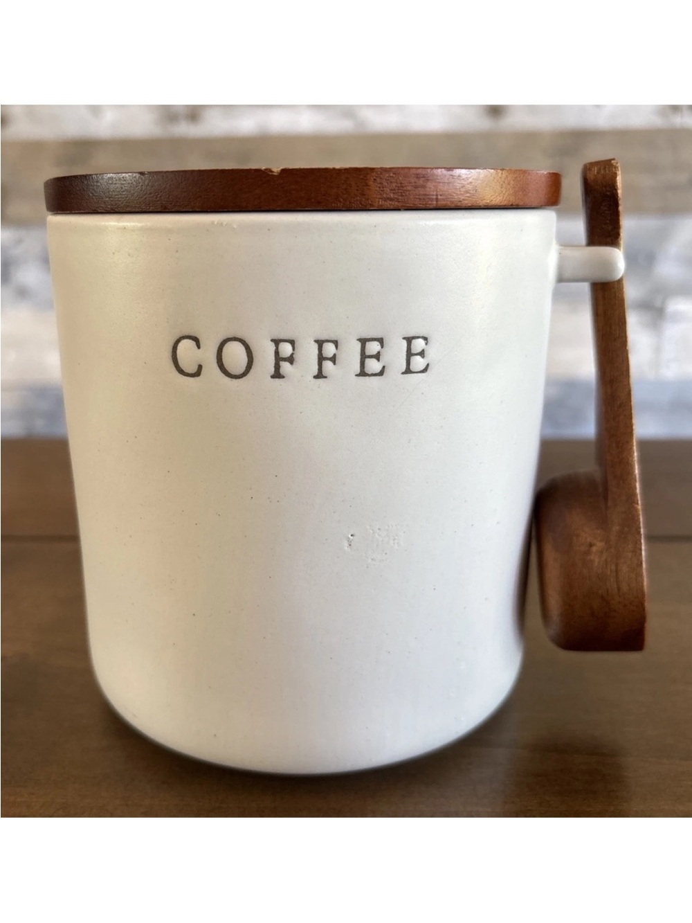 Hearth & Hand Magnolia Stoneware Coffee Canister With Lid Farmhouse Kitchen